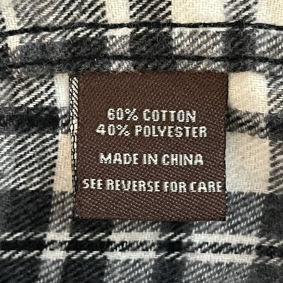 Mountain Ridge Explore Life Men's Long Sleeve Black White Plaid Shirt XL Buttons - Picture 7 of 10